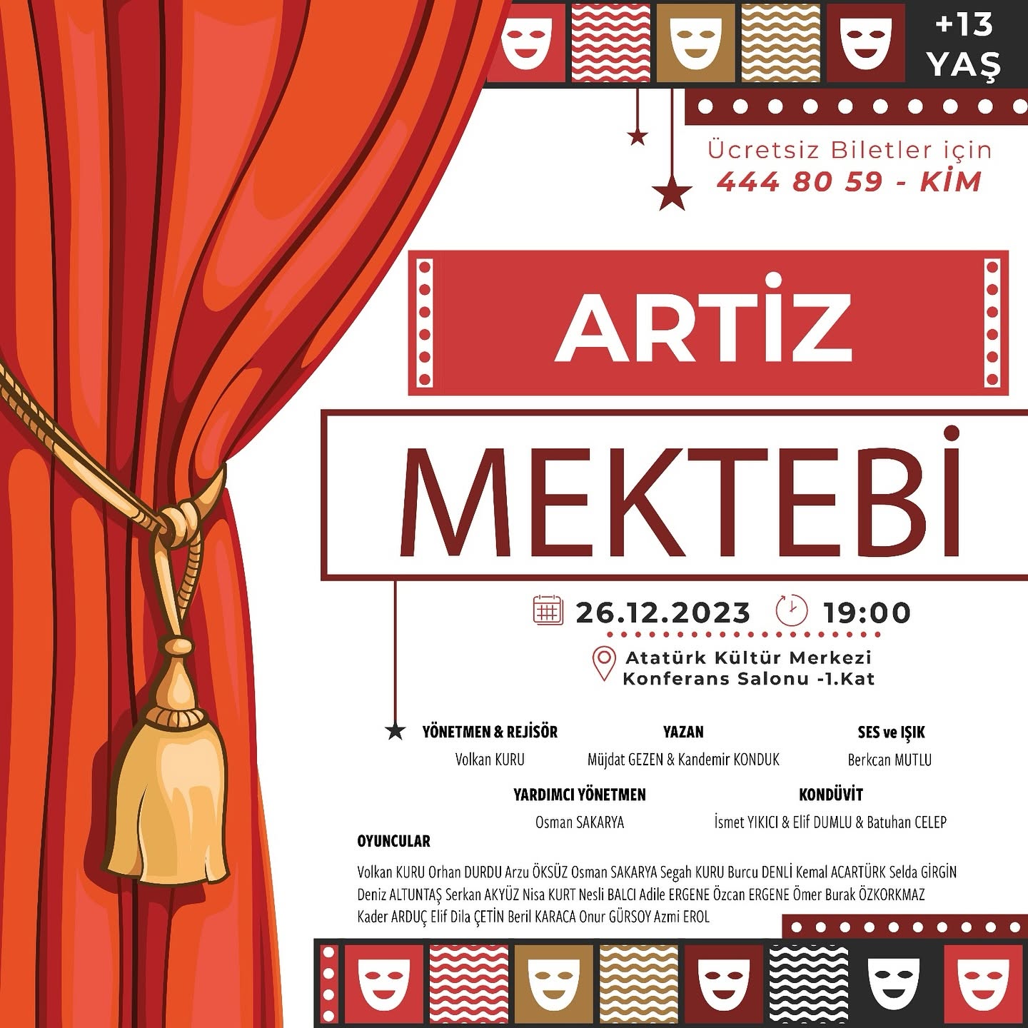 Artiz Mektebi oyun afişi